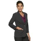 Women's Dana Buchman Cuffed Boyfriend Jacket, Size: Large, Med Grey