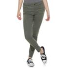 Juniors' So&reg; Color Low Rise Twill Leggings, Teens, Size: 3, Green