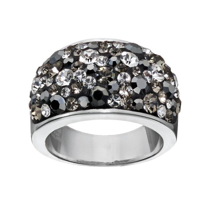Confetti Gray Crystal Dome Ring, Women's, Size: 8, Grey