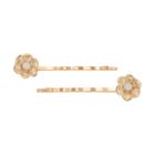 Lc Lauren Conrad 2-pc. Simulated Opal Flower Bobby Pin Set, Women's, White