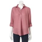 Women's Sonoma Goods For Life&trade; Splitneck Top, Size: Xl, Light Red