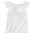 Girls 4-8 Carter's Eyelet-hem Tank Top, Girl's, Size: 8, White
