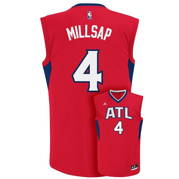 Men's Adidas Atlanta Hawks Paul Millsap Nba Replica Jersey, Size: Xxl, Red