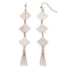 Lc Lauren Conrad Tassel Filigree Nickel Free Linear Drop Earrings, Women's