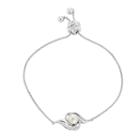 Simply Vera Vera Wang Sterling Silver Freshwater Cultured Pearl & Diamond Accent Bolo Bracelet, Women's, Size: 9, White