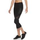 Women's Fila Sport&reg; Mesh Inset Midrise Capri Leggings, Size: Medium, Black