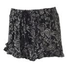 Juniors' Mudd&reg; Print Tulip Hem Soft Shorts, Girl's, Size: Small, Oxford