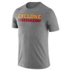 Men's Nike Iowa State Cyclones Basketball Practice Dri-fit Tee, Size: Large, Dark Grey