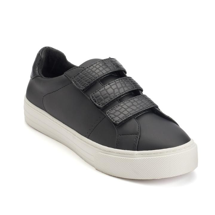 So&reg; Women's Triple-strap Sneakers, Size: Medium (8), Black