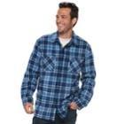 Men's Anchorage Expedition Classic-fit Plaid Fleece Shirt Jacket, Size: Xxl, Blue (navy)