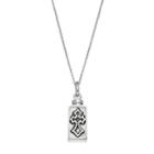 Sentimental Expressions Sterling Silver Cross Rememberance Ash Holder Necklace, Women's, Size: 18, Grey