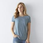Women's Sonoma Goods For Life&trade; Essential Print Tee, Size: Xl, Dark Blue