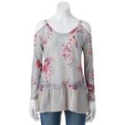 Juniors' About A Girl Cold-shoulder Top, Size: Xl, Grey Other