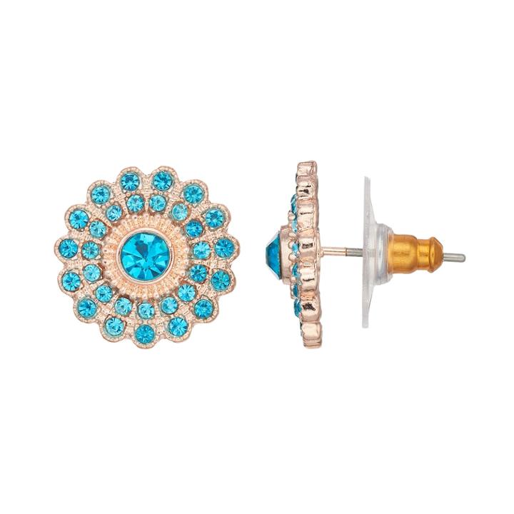 Lc Lauren Conrad Teal Nickel Free Stud Earrings, Women's, Green