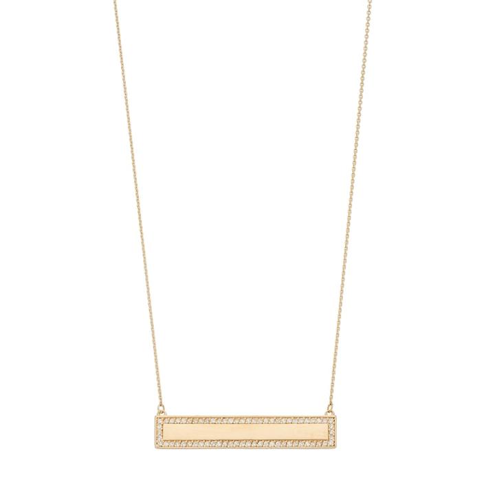 14k Gold 1/3 Carat T.w. Diamond Bar Link Necklace, Women's, Size: 16, White