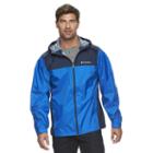 Men's Columbia Weather Drain Rain Jacket, Size: Small, Brt Blue