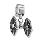 Star Wars Sterling Silver Tie Fighter Charm, Women's, Grey