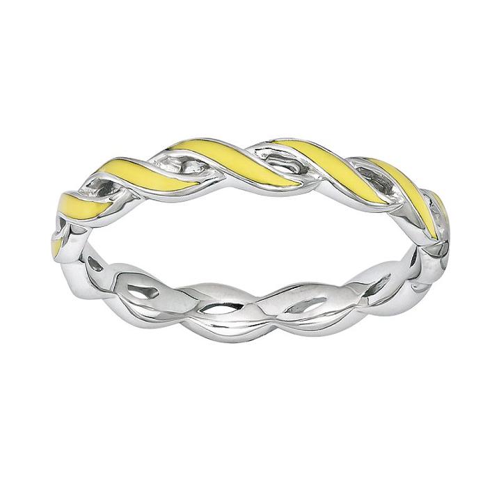 Stacks And Stones Sterling Silver Stack Ring, Women's, Size: 7, Yellow