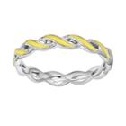 Stacks And Stones Sterling Silver Stack Ring, Women's, Size: 7, Yellow