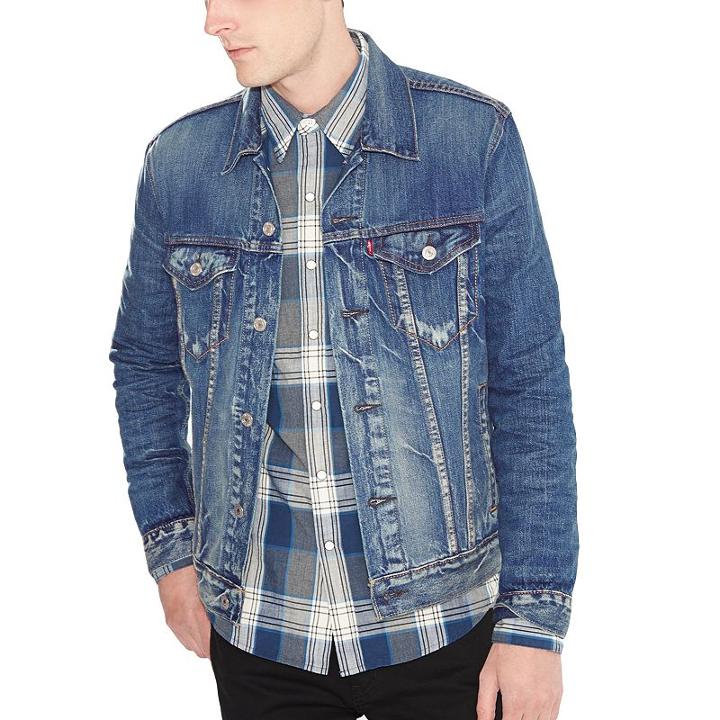 Men's Levi's&reg; Trucker Denim Jacket, Size: Large, Med Blue