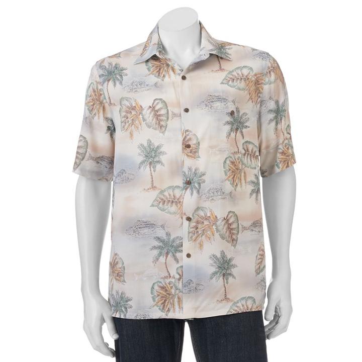 Big & Tall Batik Bay Classic-fit Tropical Button-down Shirt, Men's, Size: 2xb, Natural