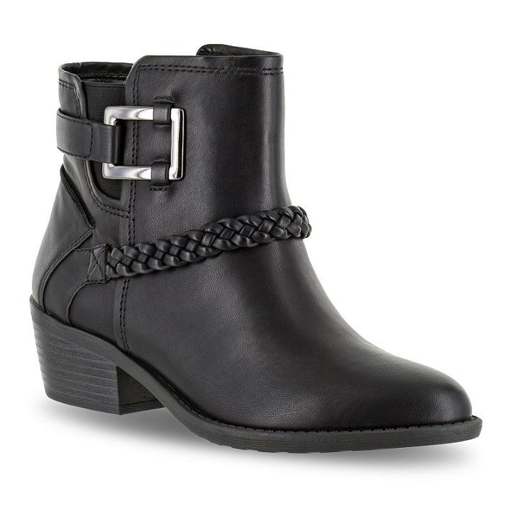 Easy Street Bridle Women's Ankle Boots, Size: Medium (7.5), Black