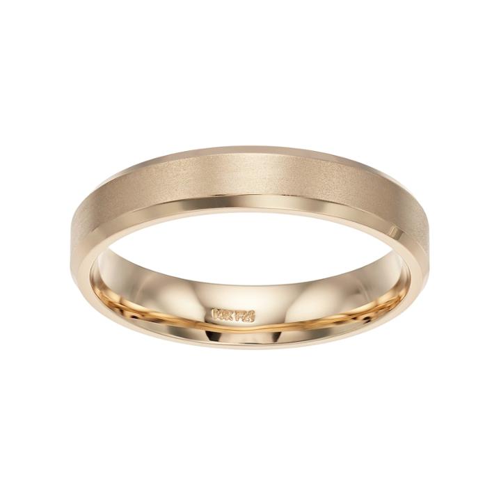 Men's 14k Gold Brushed Wedding Band, Size: 12, Yellow