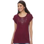 Women's Apt. 9&reg; Scoopneck Tee, Size: Small, Med Pink