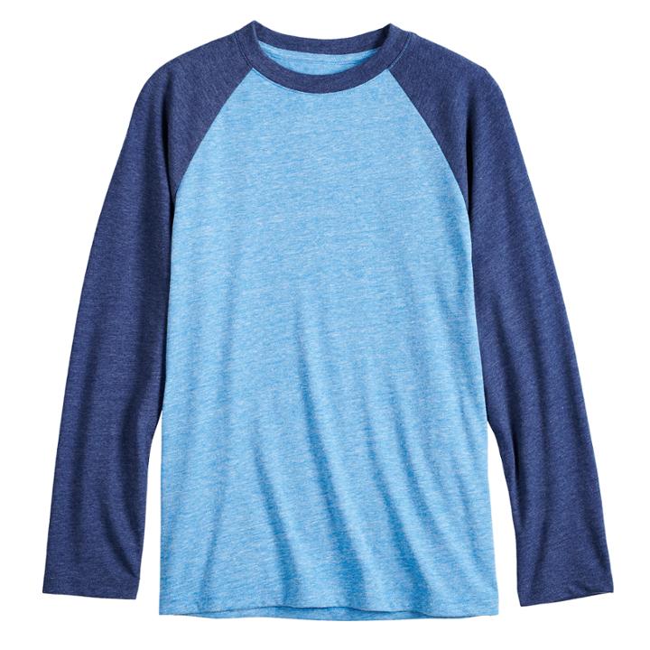 Boys 8-20 Urban Pipeline&reg; Ultimate Raglan Tee, Size: Large, Dark Blue
