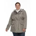 Plus Size Croft & Barrow&reg; Hooded Drawstring Anorak Jacket, Women's, Size: 1xl, Green Oth