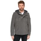 Men's Levi's&reg; Wool-blend Hooded Trucker Jacket, Size: Xxl, Med Grey