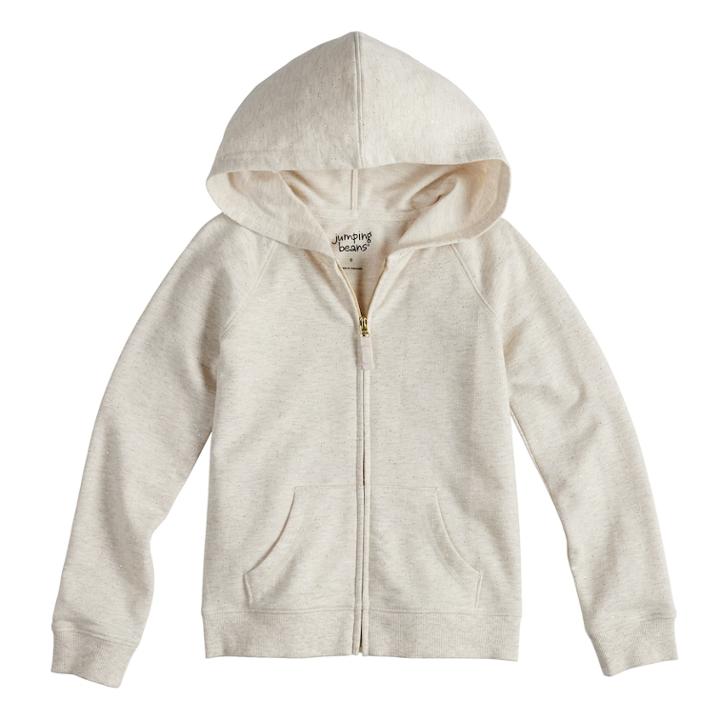 Girls 4-10 Jumping Beans&reg; French Terry Hoodie, Size: 7, Lt Beige