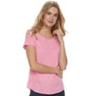 Women's Sonoma Goods For Life&trade; Essential Crewneck Tee, Size: Small, Med Pink