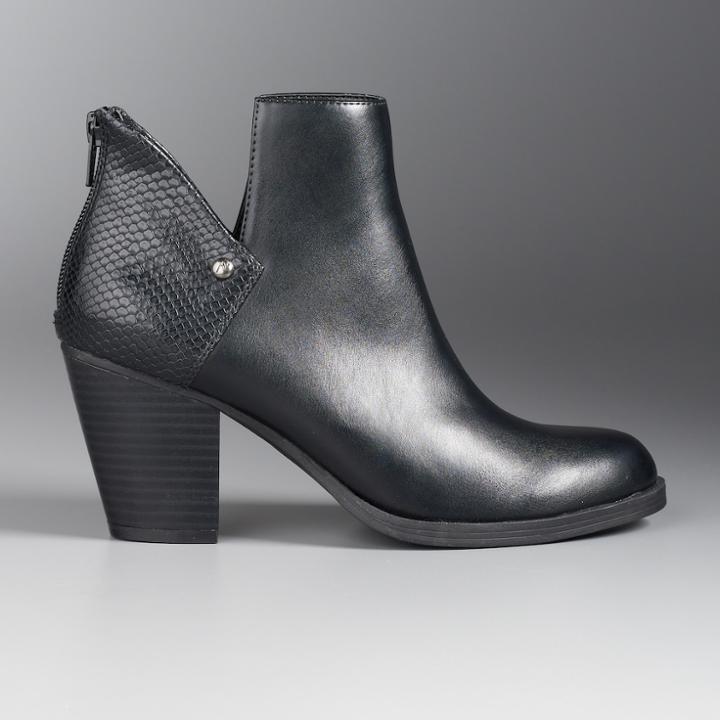 Simply Vera Vera Wang Berlin Women's Ankle Boot, Size: 10, Black