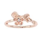 Lc Lauren Conrad Leaf & Flower Cluster Ring, Women's, Size: 7, Pink