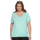 Plus Size Apt. 9&reg; Crossover V-neck Top, Women's, Size: 1xl, Brt Green