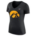 Women's Nike Iowa Hawkeyes Dri-fit Touch Tee, Size: Medium, Black