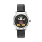 Disney's Mickey Mouse Women's Leather Watch, Size: Medium, Black