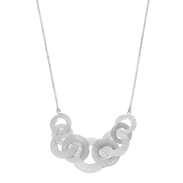 Sterling Silver Interlocking Circle Necklace, Women's