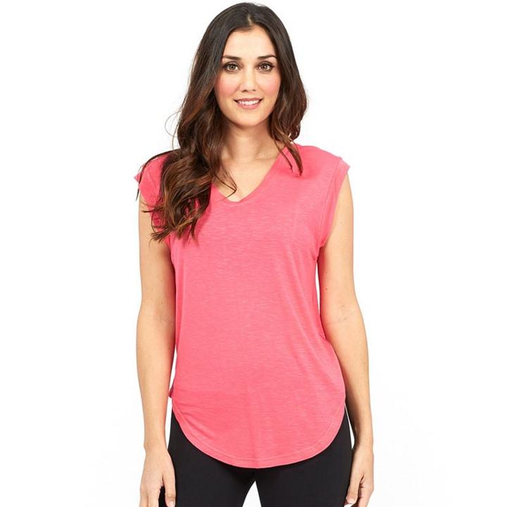 Women's Balance Collection Maebry Dolman Slub Tee, Size: Medium, Med Pink