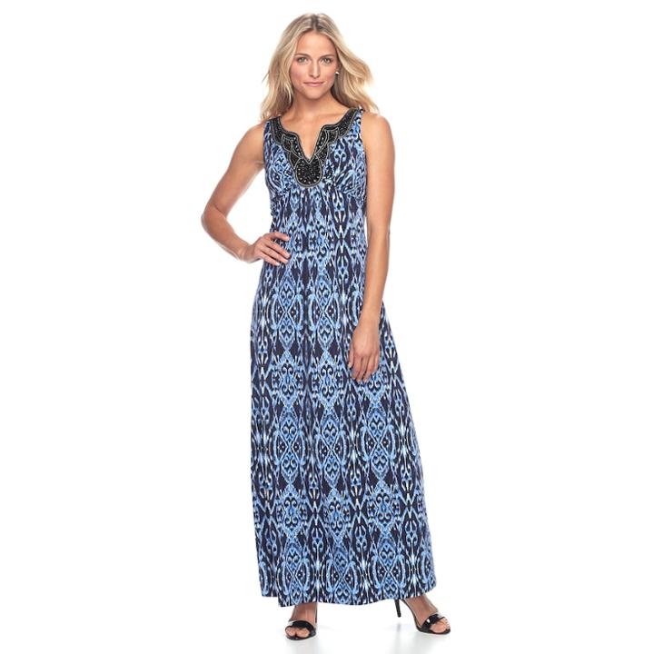 Women's Ronni Nicole Embellished Maxi Dress, Size: 12, Blue Other