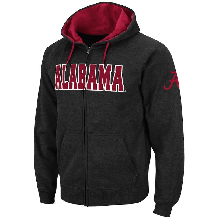 Men's Alabama Crimson Tide Full-zip Fleece Hoodie, Size: Large, Oxford