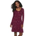Women's Apt. 9&reg; Scoopneck Fit & Flare Dress, Size: Xs, Lt Purple