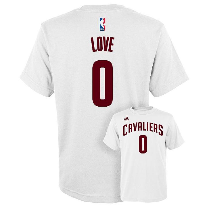 Boys 8-20 Adidas Cleveland Cavaliers Kevin Love Player Tee, Boy's, Size: S(8), White