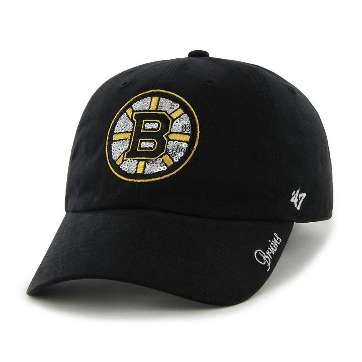 Women's '47 Brand Boston Bruins Sparkle Clean Up Adjustable Cap, Multicolor