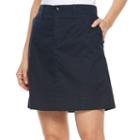 Women's Croft & Barrow&reg; Solid Twill Skort, Size: 14, Blue (navy)