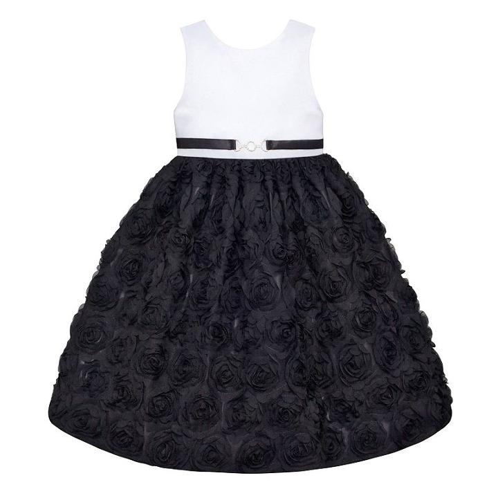 Girls 7-16 American Princess White Bodice Soutache Skirt Buckle Dress, Girl's, Size: 14, Ovrfl Oth
