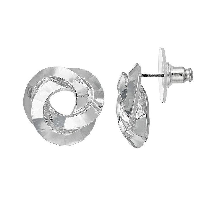 Napier Round Interlocked Drop Earrings, Women's, Silver
