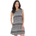 Women's Ab Studio Print Textured Shift Dress, Size: Medium, Ovrfl Oth