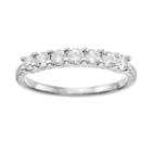 1/2 Carat T.w. Diamond 10k White Gold Anniversary Ring, Women's, Size: 7